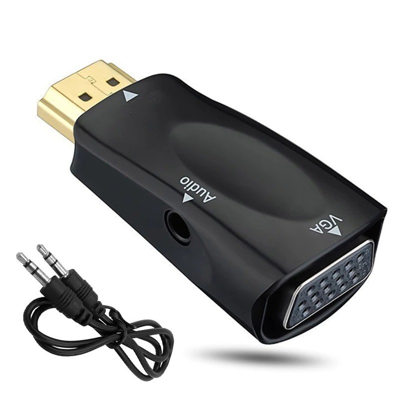 HDMI zu VGA Adapter - männlich zu weiblicher Splitter - 3,5 Audiobuchse - Kabelkonverter