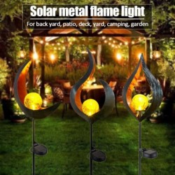 Flame effect garden light - metal lamp - LED - solar - waterproofSolar lighting