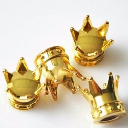 Car valve caps - gold crown - 4 piecesWheel parts