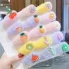 Animals / flowers / fruits / rainbow - hair clip for kids - 5 piecesClothing