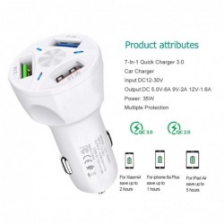 3/4/5 Anschlüsse USB-Autotelefonladegerät - Schnellladung QC3.0