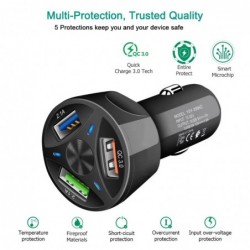 3/4/5 Anschlüsse USB-Autotelefonladegerät - Schnellladung QC3.0