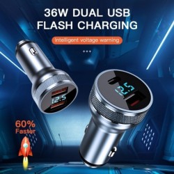 36W - USB phone car charger - quick charging QC3.0 / PD - type-CInterior accessories