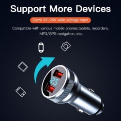 36W - USB phone car charger - quick charging QC3.0 / PD - type-CInterior accessories