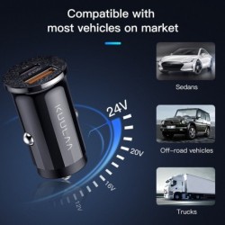 Mini - USB car phone charger - quick charge QC3.0 / PD 3.0 - type-CInterior accessories