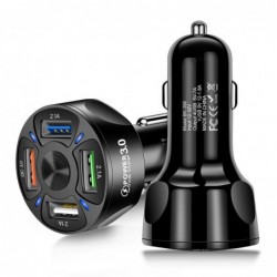 Autotelefon-Ladegerät - Schnellladung 3,0 - 18 W - mit 2 - 3 - 4 USB-Anschlüssen