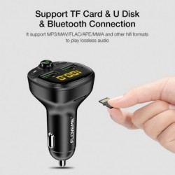 Car charger - dual USB - Bluetooth - wireless - FM - MP3 - TF card - hands-freeInterior accessories