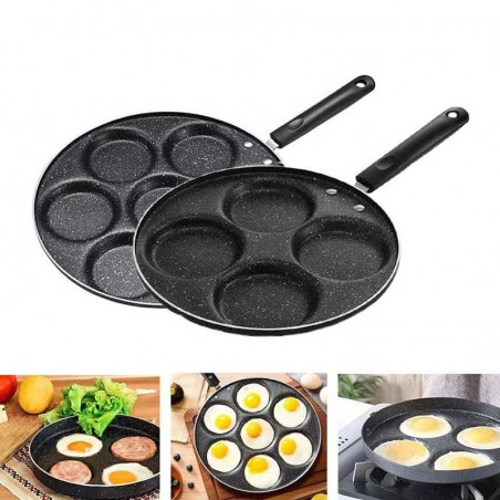 Pfanne mit 4/7 Löchern - Antihaft - für Eier - Pfannkuchen