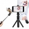 3 in 1 Selfie-Stick-Stativ - ausziehbares Einbeinstativ mit Fernbedienung - Bluetooth