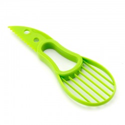 3 in 1 - Schäler / Schneidemaschine / Fruchtfleischabscheider / Messer - für Avocado / Obst / Gemüse