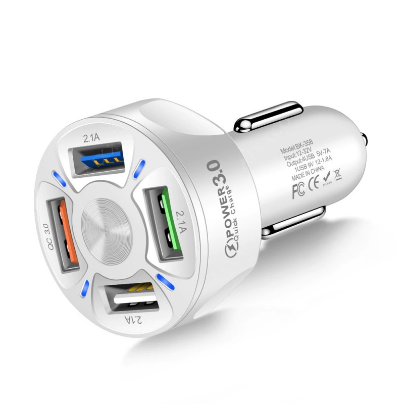 3/4/5 Anschlüsse USB-Autotelefonladegerät - Schnellladung QC3.0