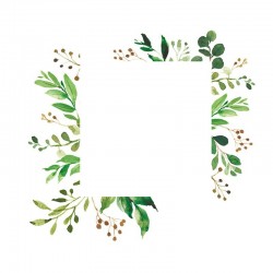 Green leaves - square wall sticker - light switch decorationWall stickers