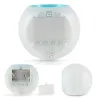 Round LED alarm clock - colorful glowing backlight - thermometer - calendar - dateClocks