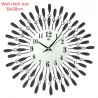 Modern wall clock - sun shape - with crystal decoration - 38 * 38cmClocks