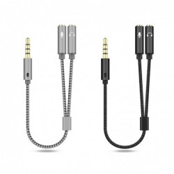 Audio-Splitter - AUX-Kabel - 1 Stecker auf 2 Buchse - 3,5-mm-Buchse
