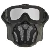 Taktische Vollmaske - mit Gläsern / Antibeschlag-Lüfter - verstellbarer Riemen - Airsoft - Motocross / Paintball