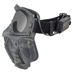 Taktische Vollmaske - mit Gläsern / Antibeschlag-Lüfter - verstellbarer Riemen - Airsoft - Motocross / Paintball