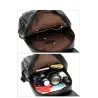 Lederrucksack - mit Handschlaufe / Reißverschlüssen