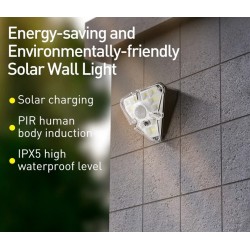 LED Solarlicht - Außenwandleuchte - PIR Bewegungssensor - wasserdicht