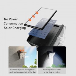LED Solarlicht - Außenwandleuchte - PIR Bewegungssensor - wasserdicht