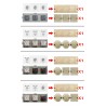 EU wall socket - with USB ports - crystal glass panel - French standardLighting fittings