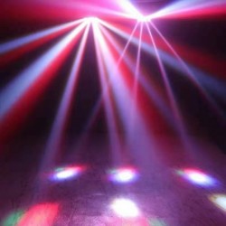 Spider Beam Bühnenlicht - tragbar - Moving Head - LED - RGBW - 8x 10W