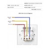 EU plug - power socket with dual USB charging ports - glass panelLighting fittings
