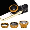 3-in-1-Kameraobjektiv-Kit - Fischauge / Makro / Weitwinkel - mit Clip - für Smartphones