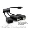 4 in 1 - Micro 2.0 USB-Ladekabel - Host - Hub - OTG - 4-Port-Splitter