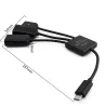 4 in 1 - Micro 2.0 USB-Ladekabel - Host - Hub - OTG - 4-Port-Splitter