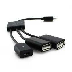 4 in 1 - Micro 2.0 USB-Ladekabel - Host - Hub - OTG - 4-Port-Splitter