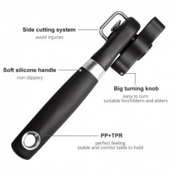 Manual can opener - with anti-slip hand grip - stainless steelKitchen