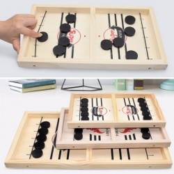 Tischhockeyspiel - mit 10 Pucks - Holzspielzeug