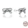 Kristall Bowknot Ohrringe - 925er Sterlingsilber