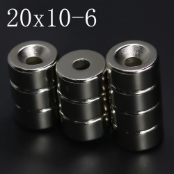 N35 - neodymium magnet - round disc - 20 * 10mm - with 6mm holeN35