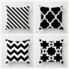 Cushion cover - black / white geometric style - 45 * 45cmCushion covers
