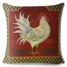 Cushion cover - rooster / chicken vintage design - 45 * 45cmCushion covers