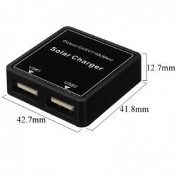Double USB regulator - solar charger - for phones / power bank / fans - 5-20V - 5V 3ASolar panels