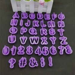 Alphabet / numbers / symbols - baking mold - 40 piecesBakeware