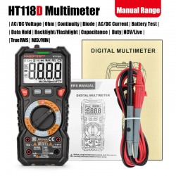 HT118 - professionelles Digitalmultimeter - 6000 Counts - 1000V / AC / DC / Ohm / Hz NCV Live C/F / Spannungsmesser