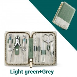 Professional manicure / pedicure set - stainless steel - with case - 8 piecesClippers & Trimmers