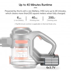 ILIFE H50 - cordless handheld vacuum cleaner - 10KPa suction power - with LED light - 1.2LRobot vacuum cleaner