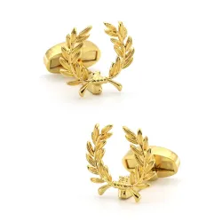 Weizenähre - goldene Manschettenknöpfe