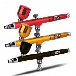 Dual-Action-Airbrush – Farbspritzpistole – Set für Nagelkunst/Tätowierung/Kuchendekoration – 0,3 mm