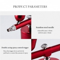 Dual-Action-Airbrush – Farbspritzpistole – Set für Nagelkunst/Tätowierung/Kuchendekoration – 0,3 mm