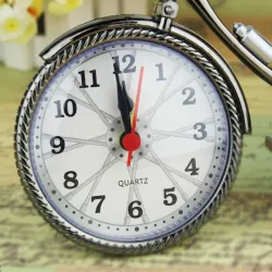 Vintage bike with clockClocks