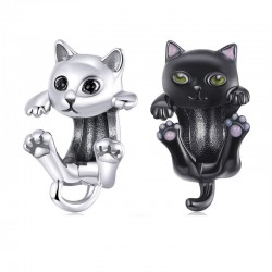 Kleines Kätzchen - Anhänger / Charme für Armband - 925er Sterling Silber