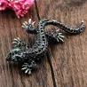Vintage brooch with crystal lizardBrooches