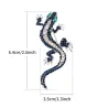 Navy crystal lizard - broochBrooches