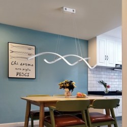 Moderner Kronleuchter - Deckenleuchte - LED - dimmbar - mit Fernbedienung - welliges Design